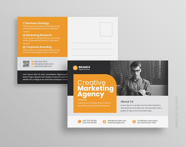 Vector corporate postcard templat