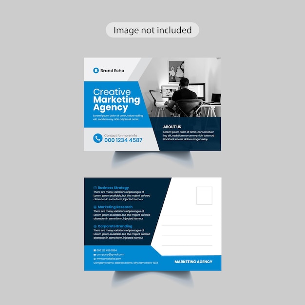 Corporate postcard template design