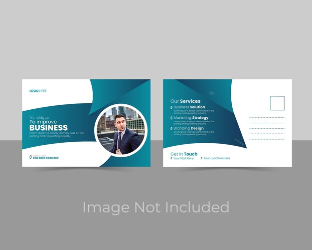 Corporate postcard template design