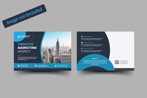 Vector corporate postcard template