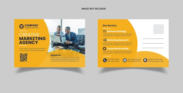 Vector corporate postcard template