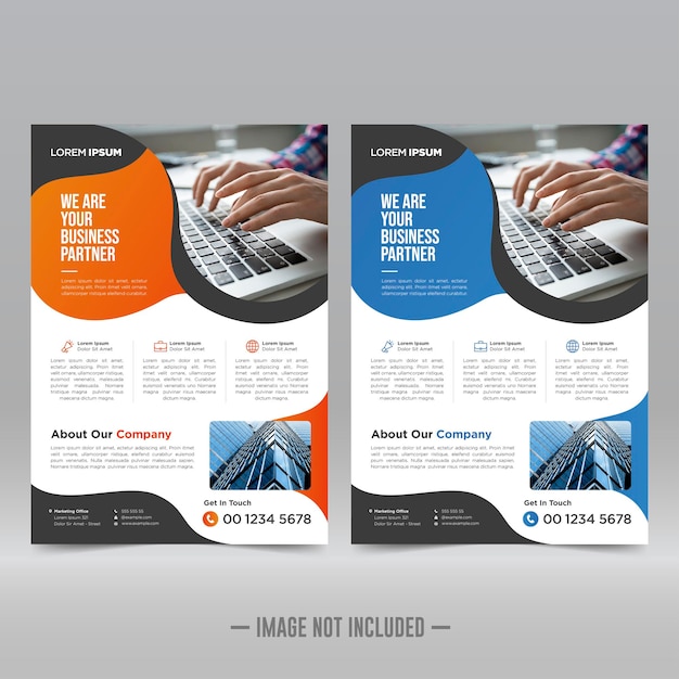 corporate poster, flyer design template