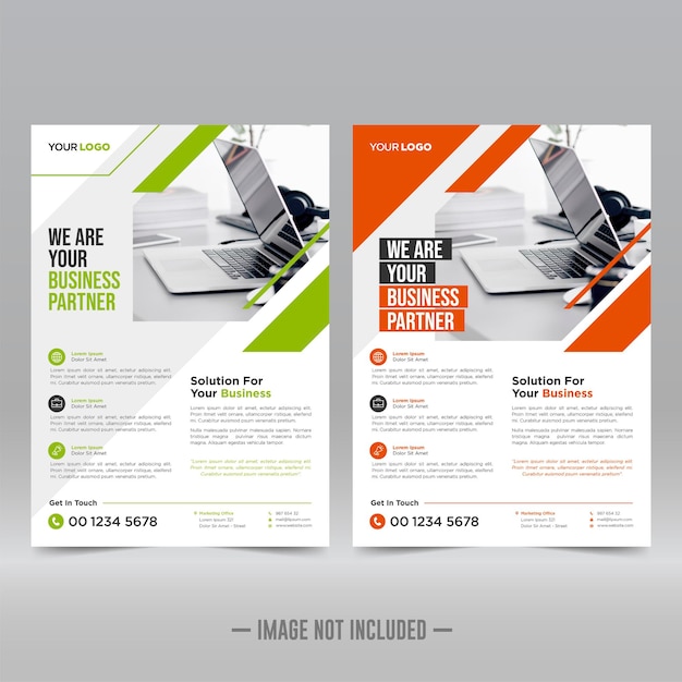corporate poster, flyer design template