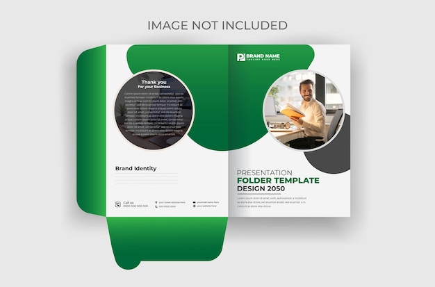 Corporate presentation folder design template and modern layout