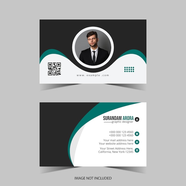 Vector corporate print business card design template