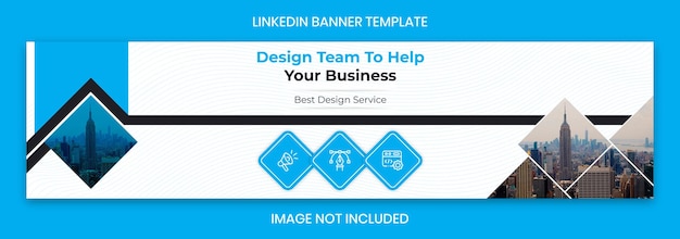 Vector corporate professional blue square linkedin business banner template