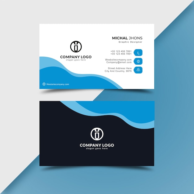 Corporate professional business card premium vector