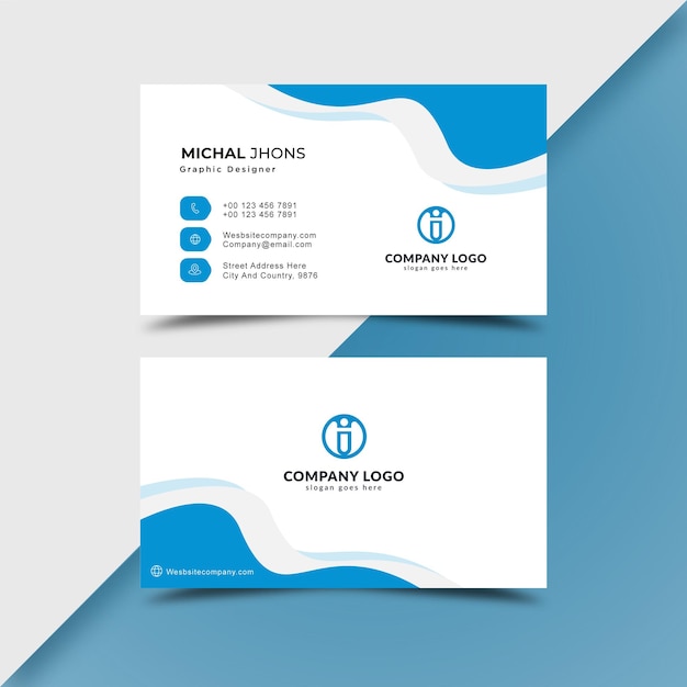 Corporate professional business card Premium Vector