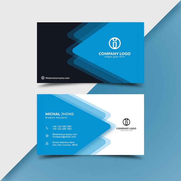 Corporate professional business card Premium Vector