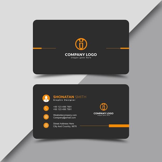 Corporate professional business card Premium Vector