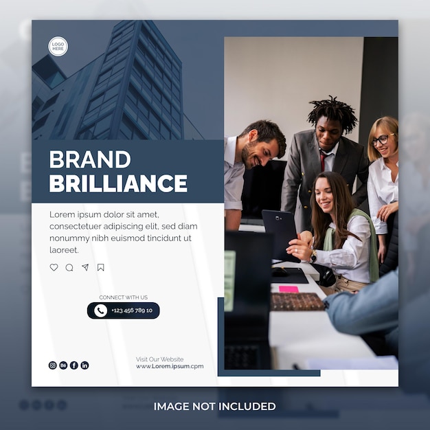 Vector corporate and professional business instagram post template