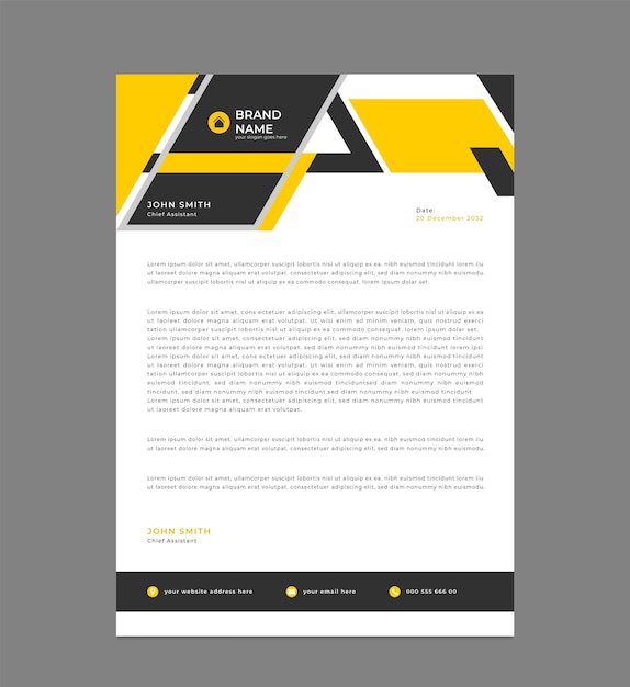 Corporate and professional business letterhead template design