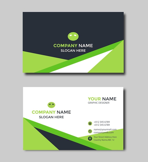 Corporate professional designer business or visiting card. Creative business card