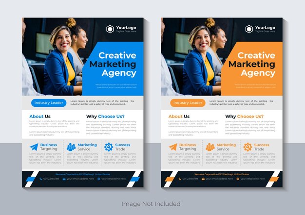 Vector corporate professional flyer design template