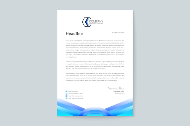 Corporate professional letterhead template