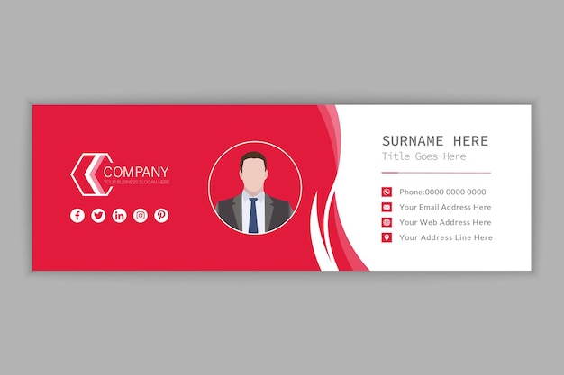 Corporate professional unique creative email signature design