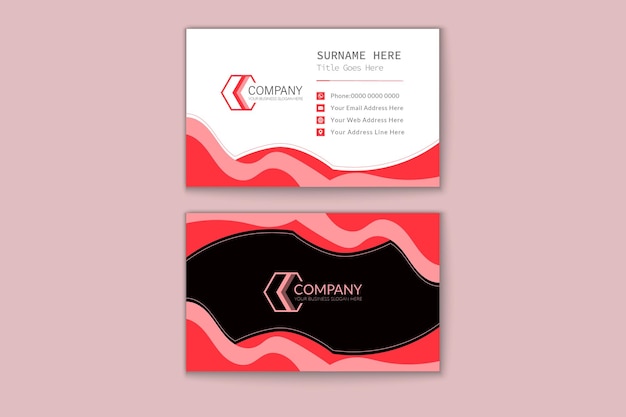 Corporate professional unique simple visiting card design