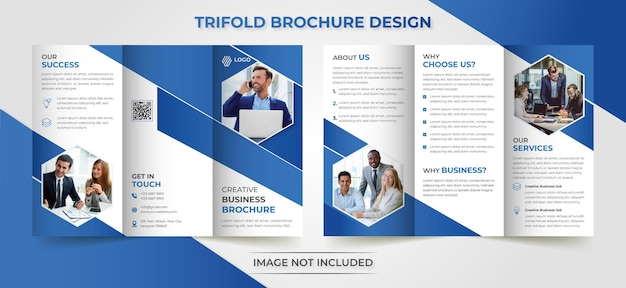 Vector corporate professionele moderne creatieve zaken driebladige brochure sjabloonontwerp vector