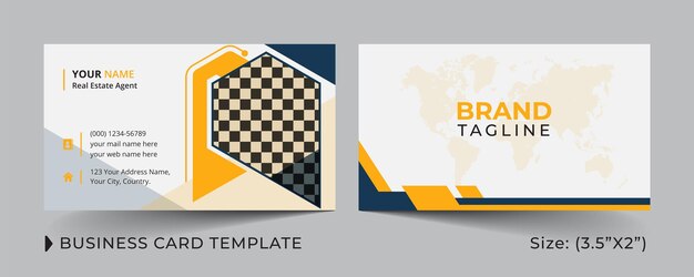 Corporate real estate business card template design