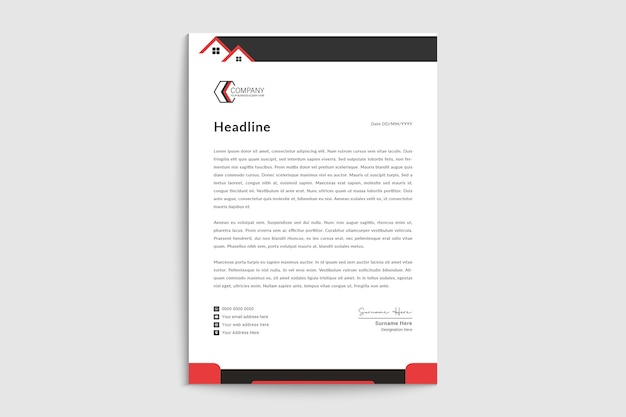 Corporate Real Estate letterhead design