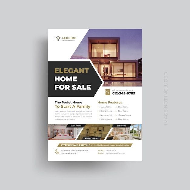corporate real estate marketing flyer template