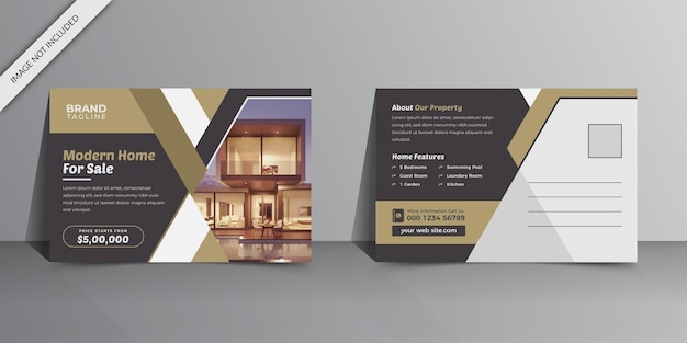 corporate real estate postcard design template