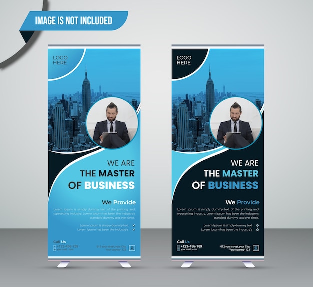 Vector corporate roll up banner design template