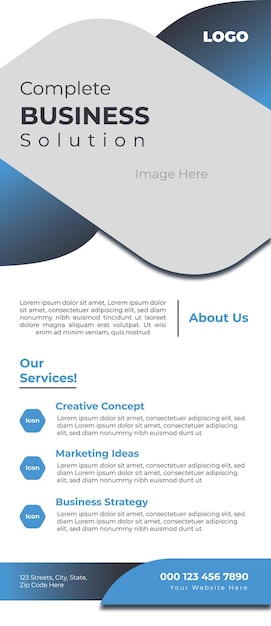 Vector corporate roll up banner design template