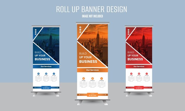 Vector corporate roll up banner design