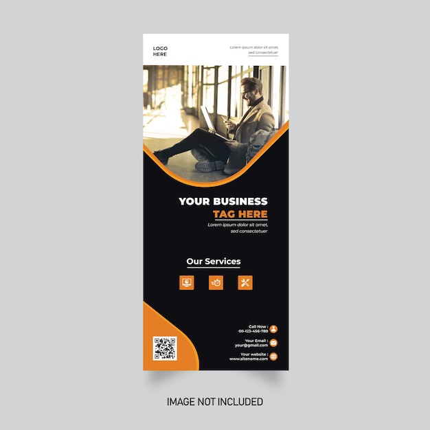 Vector corporate roll up banner design