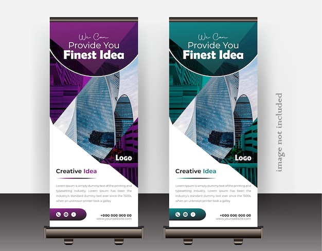 Vector corporate roll up banner design