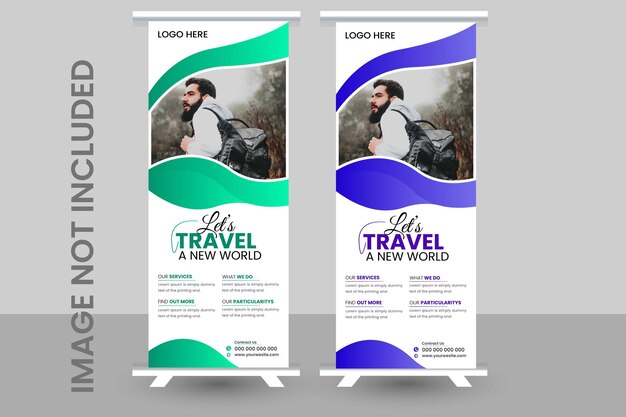 Corporate roll up banner ontwerp sjabloon