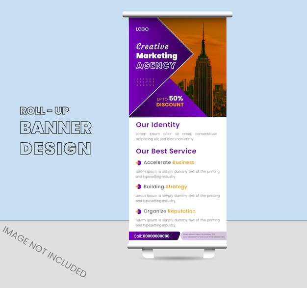 Corporate roll-up banner ontwerpsjabloon