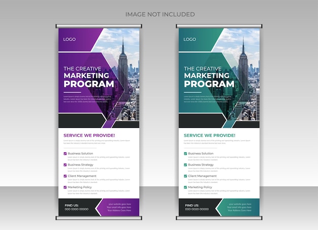 Corporate roll up banner or pull up banner template