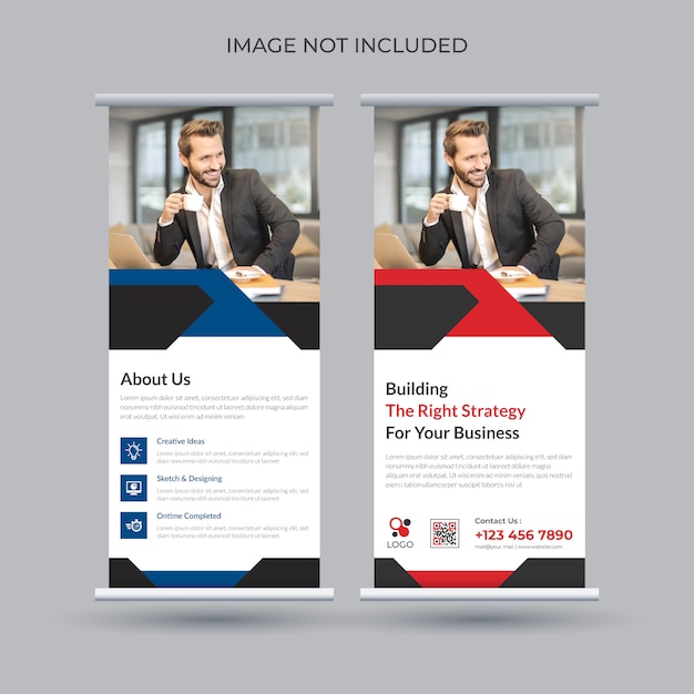 Corporate roll-up banner sjabloon