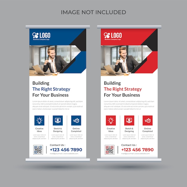 Vector corporate roll-up banner sjabloon