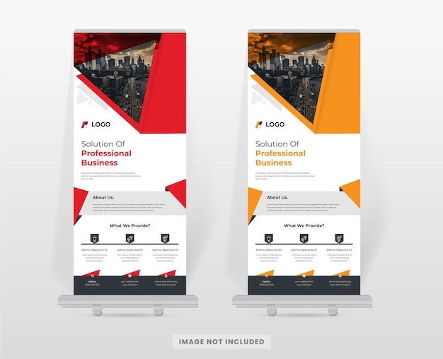 Corporate Roll-up banner staan ontwerpsjabloon