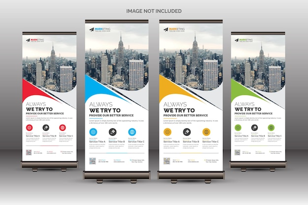商用ロールアップバナースタンディーXバナーテンプレート