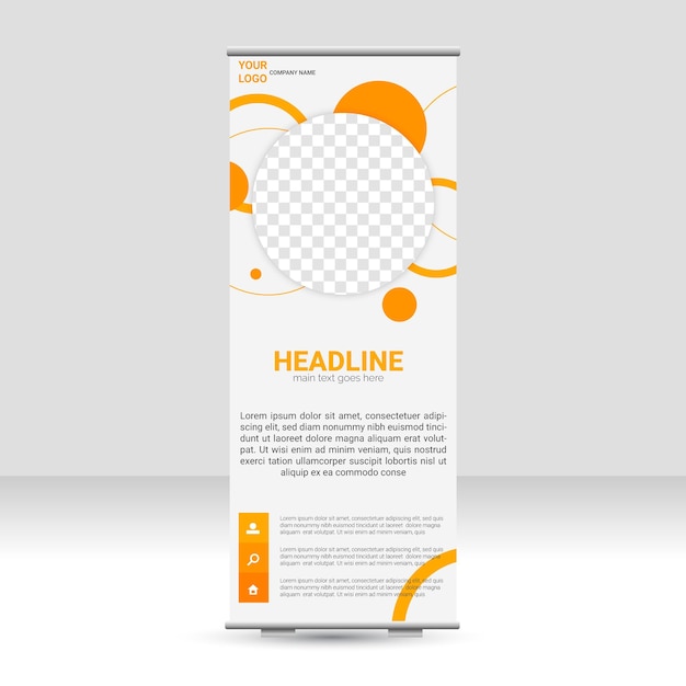 Vector corporate roll up banner  template  design concept