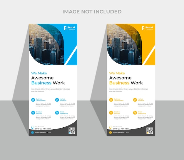 Corporate roll up banner template layout