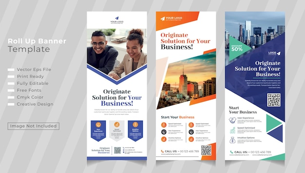 Corporate roll up banner template