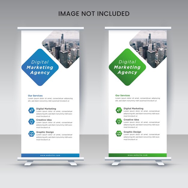 Standee roll up banner design per la tua presentazione aziendale