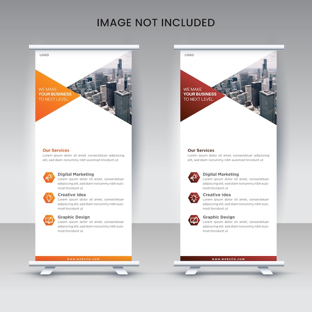 Standed roll up banner design для вашей бизнес-презентации