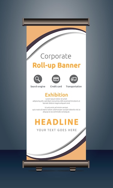 corporate roll up display standee for presentation purpose