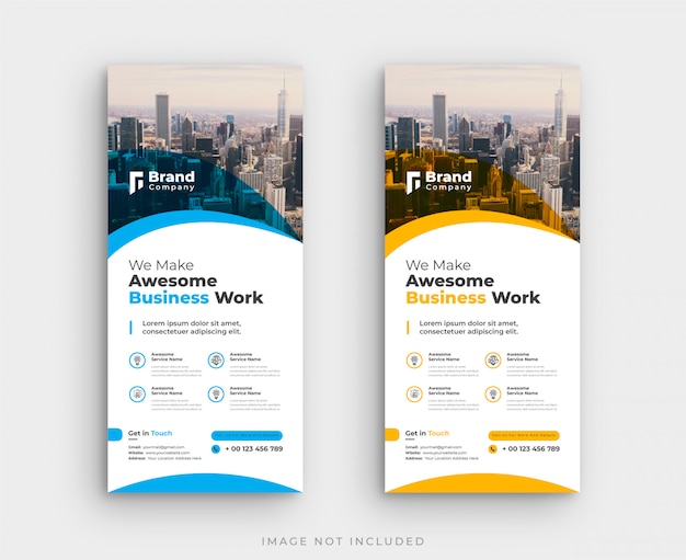 Corporate roll up standee banner template