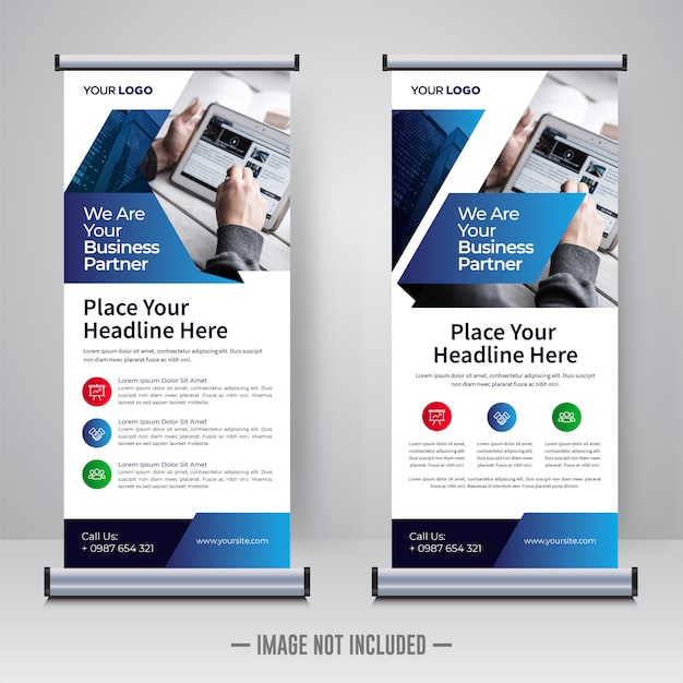 Corporate rollup or banner design template