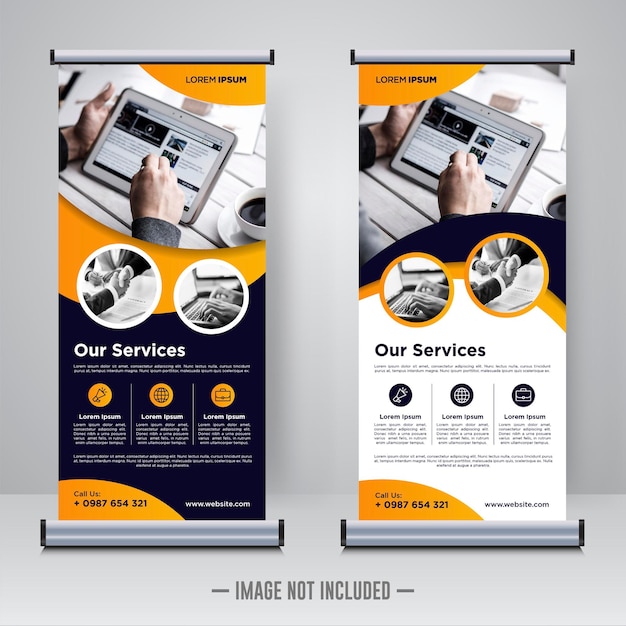 Corporate rollup or banner design template