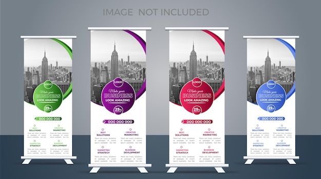 Corporate rollup banner design template