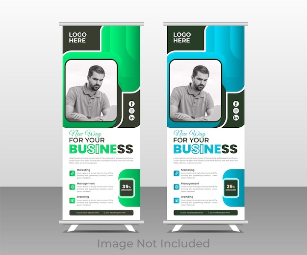 Corporate rollup banner template