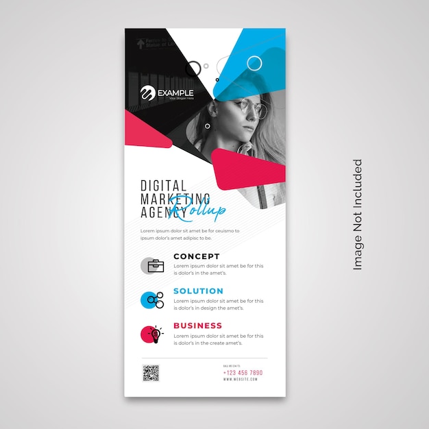 Vector corporate rollup banner